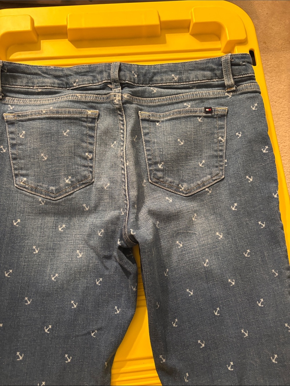 Tommy Hilfiger Light Blue Anchor-Print Jean Capris